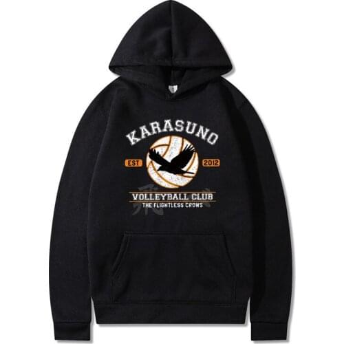 2021 New Men Hoodie Haikyuu Volleyball Club Printed Anime Men Women Hoodies Pullovers Hooded Sweatshirts Tops