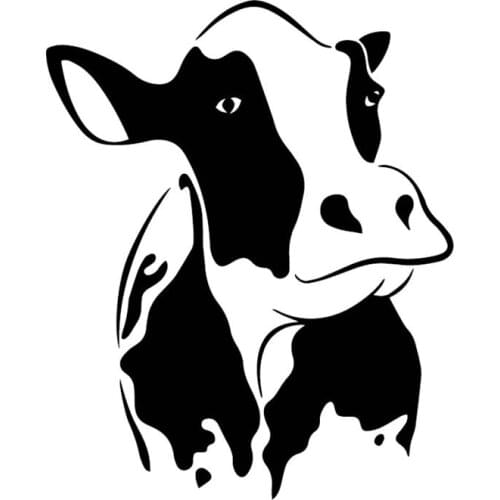 DasDecal Cow Decor Car Sticker Waterproof Cover Scratch Decal Laptop Suitcase Truck Motorcycle Auto Accessories PVC,16cm*13cm