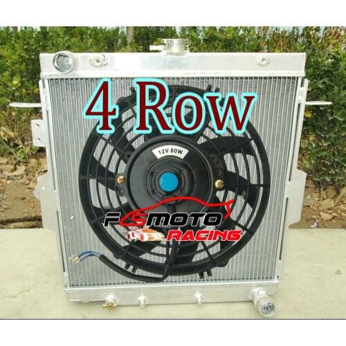 NEW Aluminum Radiator & Fan FOR Toyota Land Cruiser J70 1HZ HZJ70 HZJ73 HZJ77 diesel engine LandCruiser/Machito I6 4.2