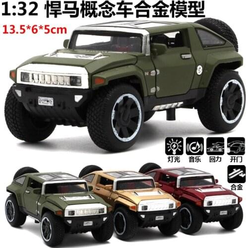 New die-cast tank / armoured vehicles childrens toy car model with sound & light HX concept vehicle for Hummer warrior in box