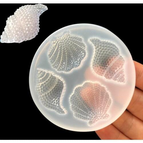 New mirror flash shell silica gel mold conch drop adhesive accessories mobile phone shell decoration materials mold