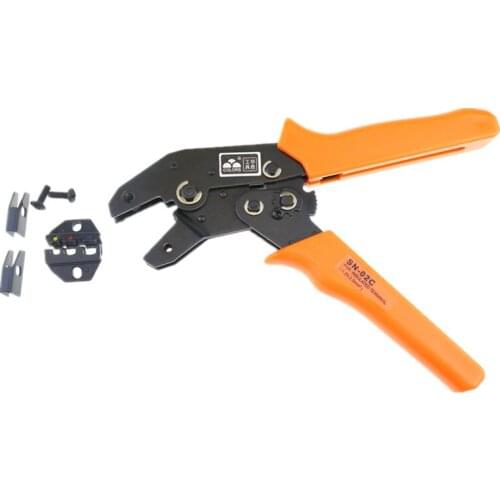 SN-02C RATCHET CRIMPING TOOL PLIER FOR INSULATED TERMINALS - BULLETS BUTT RING CRIMP 0.25-2.5mm2 jaw