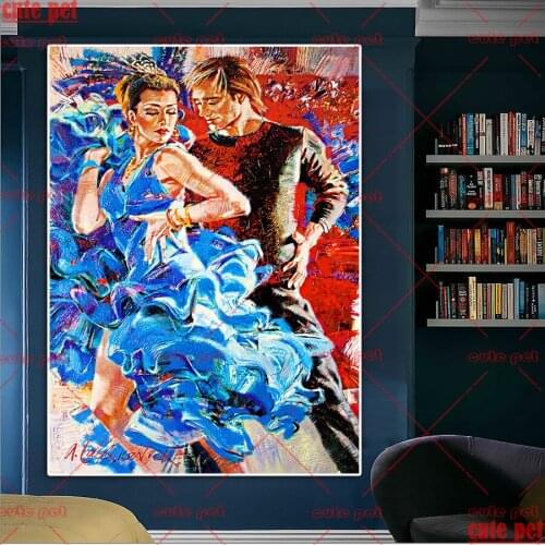Full square Drill Latin dance male and female dancers diamond painting Cross Stitch pattern 5D rhinestone mosaic diamond decor