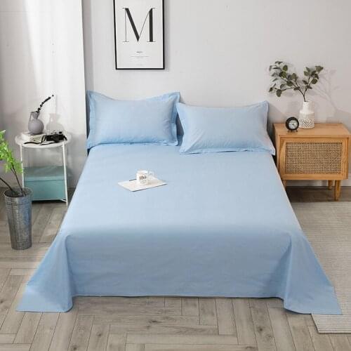 Bedding Sheet Home textile Printing Solid Color Flat Sheets Bed Sheet Bedding Linen for King Queen Size