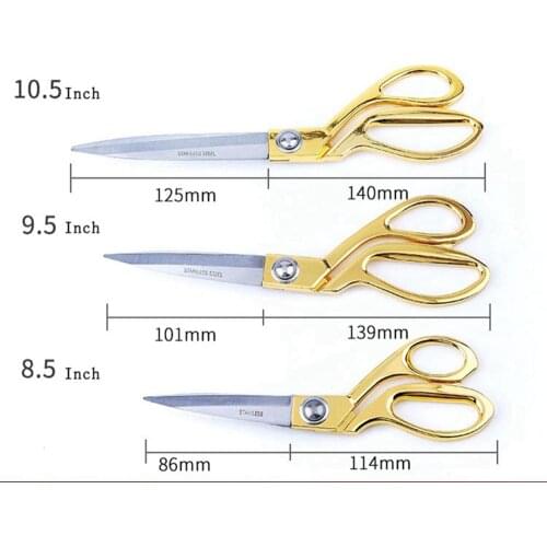Professional Tailor Scissors Cutting Scissors Vintage Stainless Steel Fabric Leather Cutter Craft Scissors For Sewing Accessory