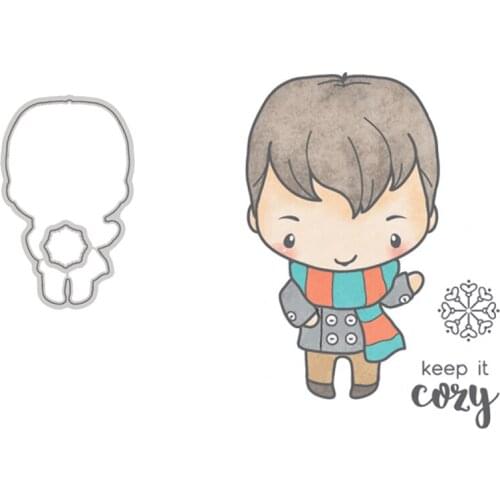 Clear Stamps And Cutting Dies Cool Boy Keep Cozy For DIY Scrapbook Photo Album Craft Card 2021 New