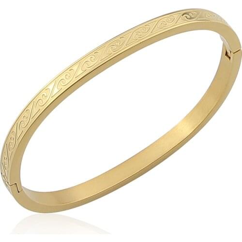 Best-Selling Stainless Steel Jewelry Geometric Patter Parent-Child Bracelets,Love Bangle for Women Party Gifts Wholesale