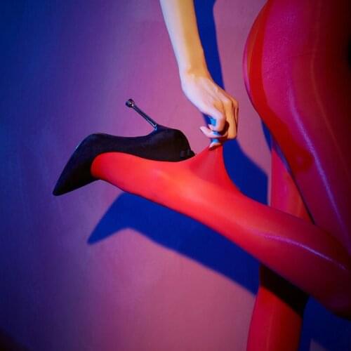 Sexy Women 912PIN Oil Shiny Stockings Smooth Sexy Tight Lace See Through Shaping Pantyhose Candy Color Plus Size F18