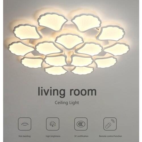 LED Modern Living Room Lights Warm and Comfortable Bedroom Lights Remote Control Function Light