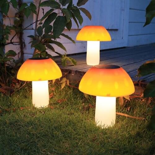 Thrisdar Mushroom Solar Garden Lights Outdoor Solar Path Light Waterproof Solar Pathway Light for Patio Yard Landscape Driveway