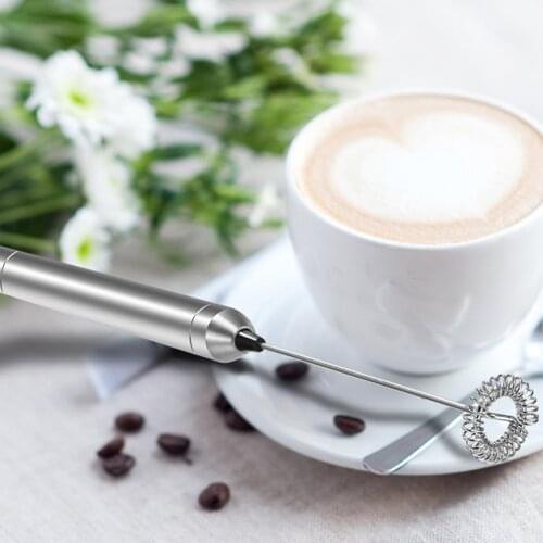 Stainless Steel Egg Beater Electric Milk Frother Handheld Mixer Blender Milk Foamer Machine Coffee Hot Chocolate Milk Foam Maker