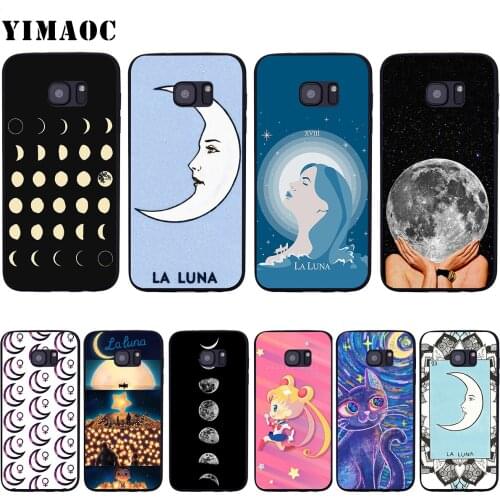 YIMAOC La Luna Case for Samsung Galaxy A7 A8 A9 A10 A20 A30 A40 A50 A70 M10 M20 M30 S10e J6 Plus