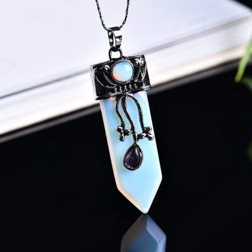 1PC fashion colourful natural crystal pendant rose quartz amethyst magic cure crystal can be used for party DIY gift couple gift