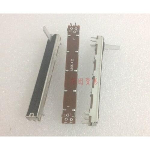 1pcs SL6021G A10K 75MM Mixer Slide Potentiometer / Shank Length 15MMC A10Kx2 Dual Channel Fader variable resistors