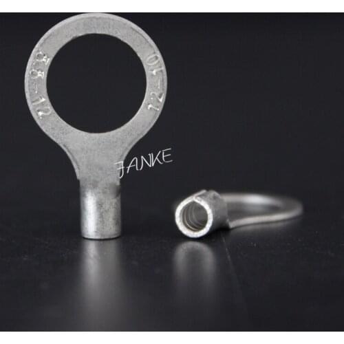 500Pcs/pack RNB5.5-12 Non Insulated Ring Tongue Brass Terminals Cable Lug Crimp Wire Connectors for AWG 12-10