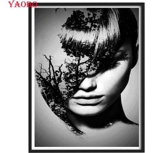 5D Diamond Painting Abstract Woman Portrait Embroidery Cross Stitch Mosaic Full Drill Home Decor Wall Stickers Handmade Gift