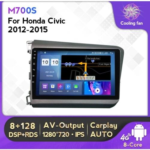 For Honda Civic 2012 - 2015 Android 10 6G+128G DSP IPS Car Radio Multimedia Video Player Navigation GPS 2 din autoradio no dvd