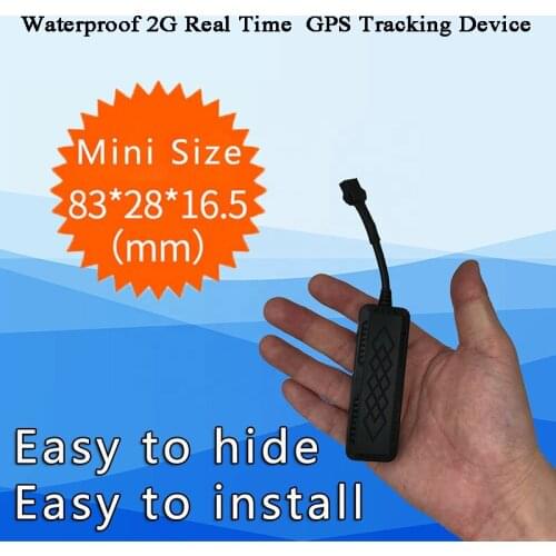 Waterproof 2G GSM Vehicle GPS Tracker 9-72V Real time tracking route tracer Phone APP alarm SMS Truck/Motorcycle positioning