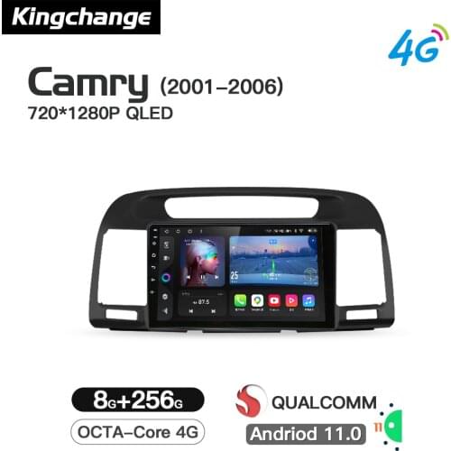 Kingchage Octa-Core Car Video Navigation Player Multimedia For Toyota Camry 5 2001-2006 Radio Stereo GPS Wifi