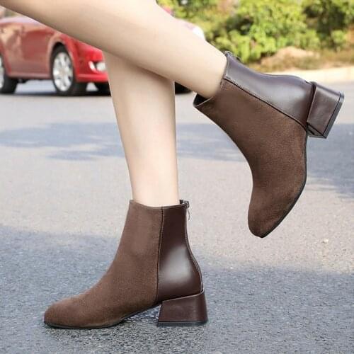 Platform socks boots women winter thick heels ankle boots for women boots female plush stretch suede big size shoes