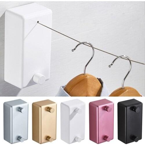 Home 4.2M Steel Wire Invisible Wall Hanger Indoor Retractable Solid Clothesline Retractable Clothesline Clothes Dryer