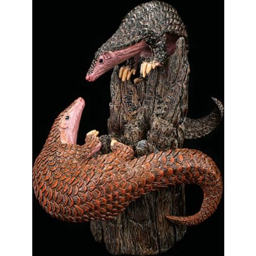 Pangolin Figurine Wild Animal Figure Model Fun Toy Base Figure Ancient Biological Adult Kids Collection Toys Gift Home Decor