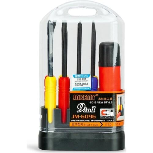 JAKEMY JM-6096 9 IN 1 Professional kit Multifunctional Mini precision Repair tool CR-V Household Electronics DIY Screwdriver Set