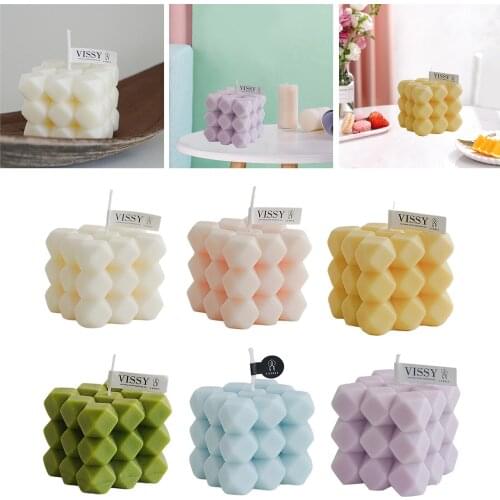 Bubble Cube Candle Cute Soy Wax Aromatherapy Small Candles scented relaxing Birthday Gift