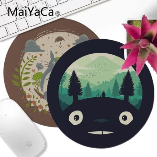 MaiYaCa Simple design totoro Small Round Mouse pad PC Computer mat anime Anti-Slip Laptop PC Mice Pad Mat gaming Mouse pad