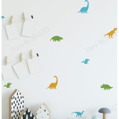 Dinosaur Wall Decal Colorful Dinosaur Pattern Nursery Wall Decoration Decorate Baby Room Beautiful and Affordable Wallpaper Z564