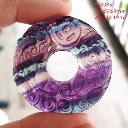 Gneuine Natural Colorful Fluorite Quartz Pendant Necklace Heart Love Gift Rainbow Color Crystal Fluorite Woman Gift AAAAA