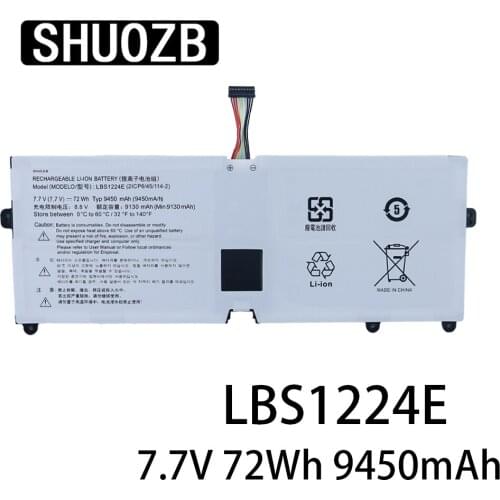 SHUOZB LBS1224E Laptop Battery For LG Gram 2018 13Z980 13Z970 14Z980 15Z980 15Z980-G AA52C 7.7V 72Wh 9450mAh