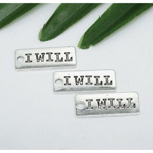 Charm Plates I Will Making pendant fit Vintage Tibetan Silver,DIY bracelet