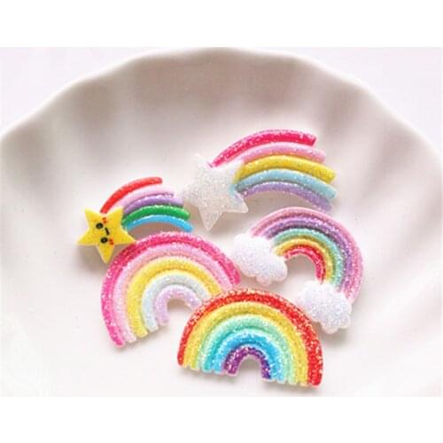 Boxi Slime Charms Resin Glitter Rainbow Additives Kit Supplies Accessories DIY Filler Decor for Fluffy Cloud Crunchy Slime