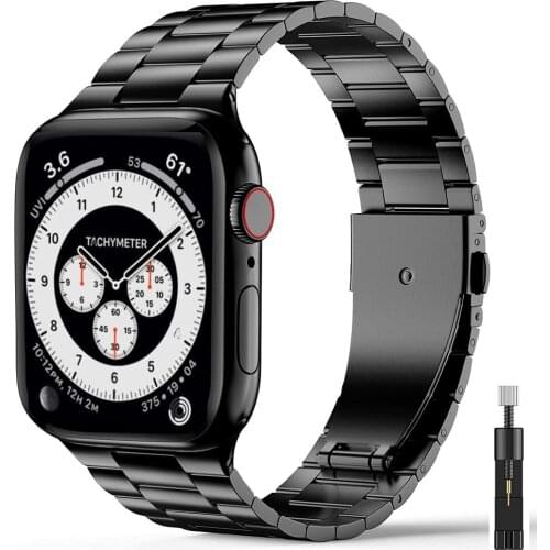 Upgraded Version bands for apple watch band series 6 5 4 se 44mm 40mm Ultra thin Stainless Steel strap for iwatch 3 42 38mm belt