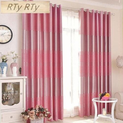 Printed Striped Wave blackout curtains Drapes Curtains For Living Room Yellow Pink Purple Modern bedroom kitchen curtains