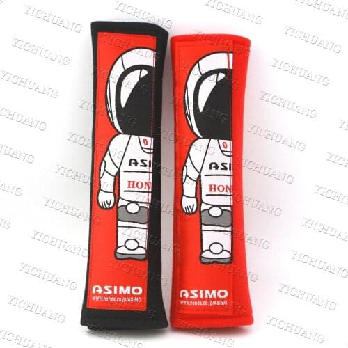 Universal Car Racing Seat Belt Cover Shoulder Pads with Embroidery Asimo Logo