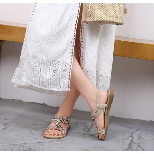 2021 Crystal Sandals Summer Shoes Ladies Foam Platform Sandals Women Beach Sandal for Woman Flat with Big size