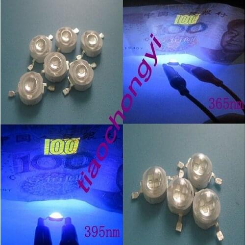 5pcs High Power 3w 5w Ultra Violet UV 365-370nm / 395nm 420nm Lamp bead Emitter