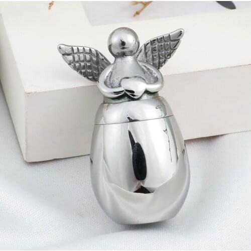 Angel Wings With Heart Urns For Human Ashes Mini Holder For Ashes Stainless Steel Cremation Memorial Pet Dog Cat Bird Ashes Pets