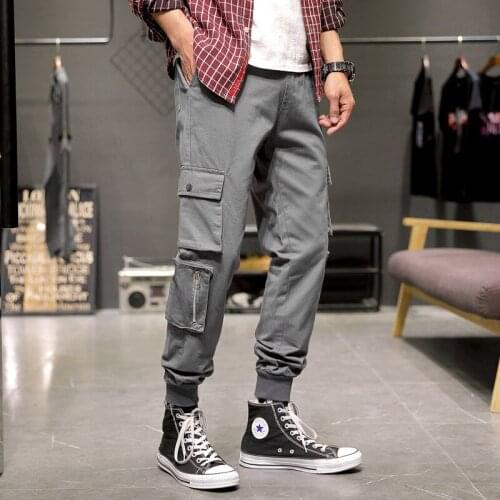 New Trend Tooling Plus Size Multi-Pockets Cargo Pants Men Streetwear Baggy Jogger Pants Ankle-Length Harem Pants 6XL 7XL 8XL