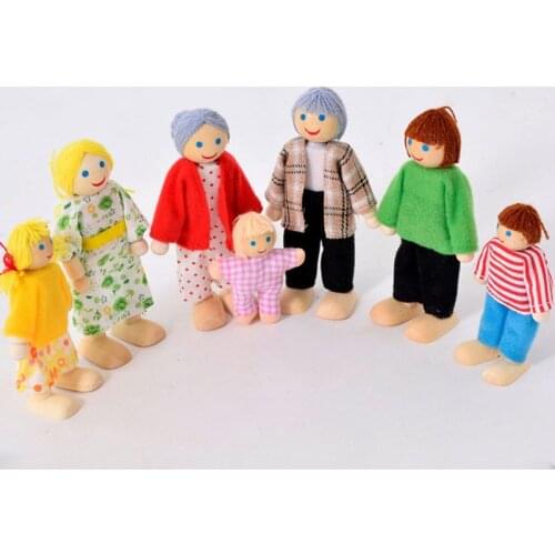 New Wooden Furniture Miniature Toy mini wood Dolls family doll Kids Children house Play toy boys girls gifts