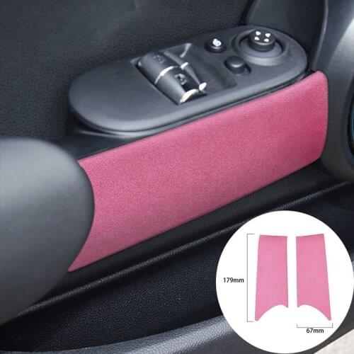 For BMW MINI F56 2014-2020 Alcantara Suede Wrap Car Door Handles Panel Strip Cover Trim Stickers Internal Accessories Styling