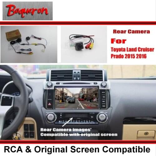 For Toyota Land Cruiser Prado 2015 2016 / RCA & Original Screen Compatible Rear View Camera / Back Up Reverse Camera Sets