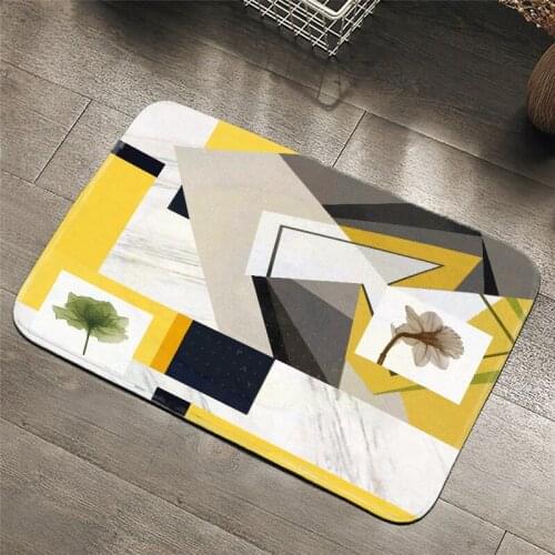Geometric stripe abstract Carpets Pattern Bathroom Floor Mats Toilet Rugs Kitchen Area Rug Pads Absorbent Front Door Mats