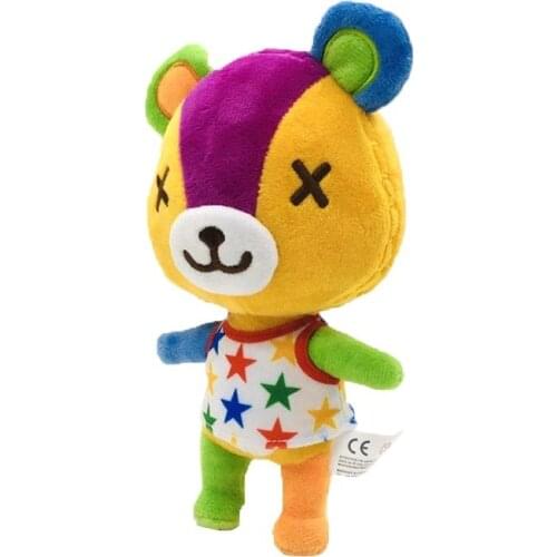 High quality colorful bear Plush Toy cute animal Crossing stitches plush toy Stuffed Doll Children Gift 20cm