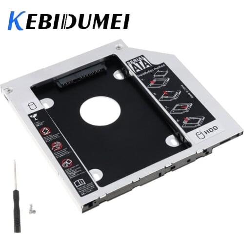 KEBIDUMEI 12.7/9.5mm 2nd HDD Caddy SATA 3.0 Hard Disk Drive Box HDD Caddy Adapter Aluminum SATA SSD HDD Case For Laptop CD-ROM