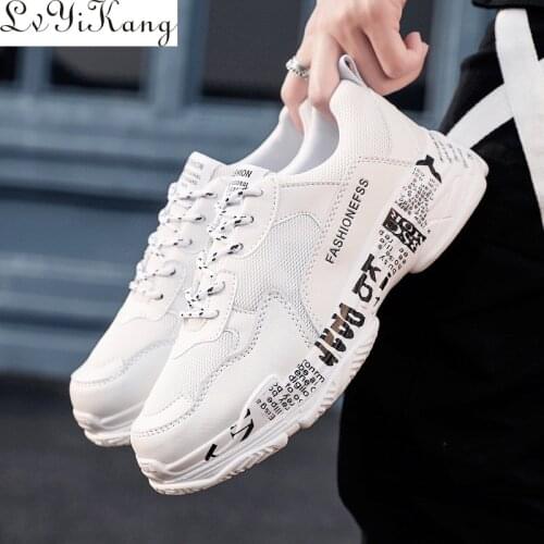 2019 Breathable Walking Shoes Men Trainers Sneakers Men Graffiti Shoes Male Trending Tenis Masculino Adulto Zapatillas 39-44
