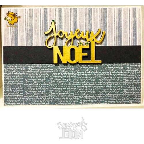Words "Joyful Noel" Metal Cutting Dies Stencil for DIY Scrapbook Paper Album Greeting Cards Gift Decor Mold Die Cuts New 2020