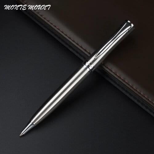Monte mount luxury Writing pen Silver Business Metal Roller ball Pen 0.5 mm Nib novelty ballpoint pens office School Supplies